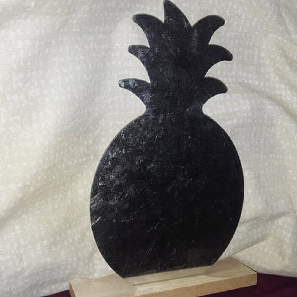Galvanized Metal Table Decorations with Stands SILVER PINEAPPLE party